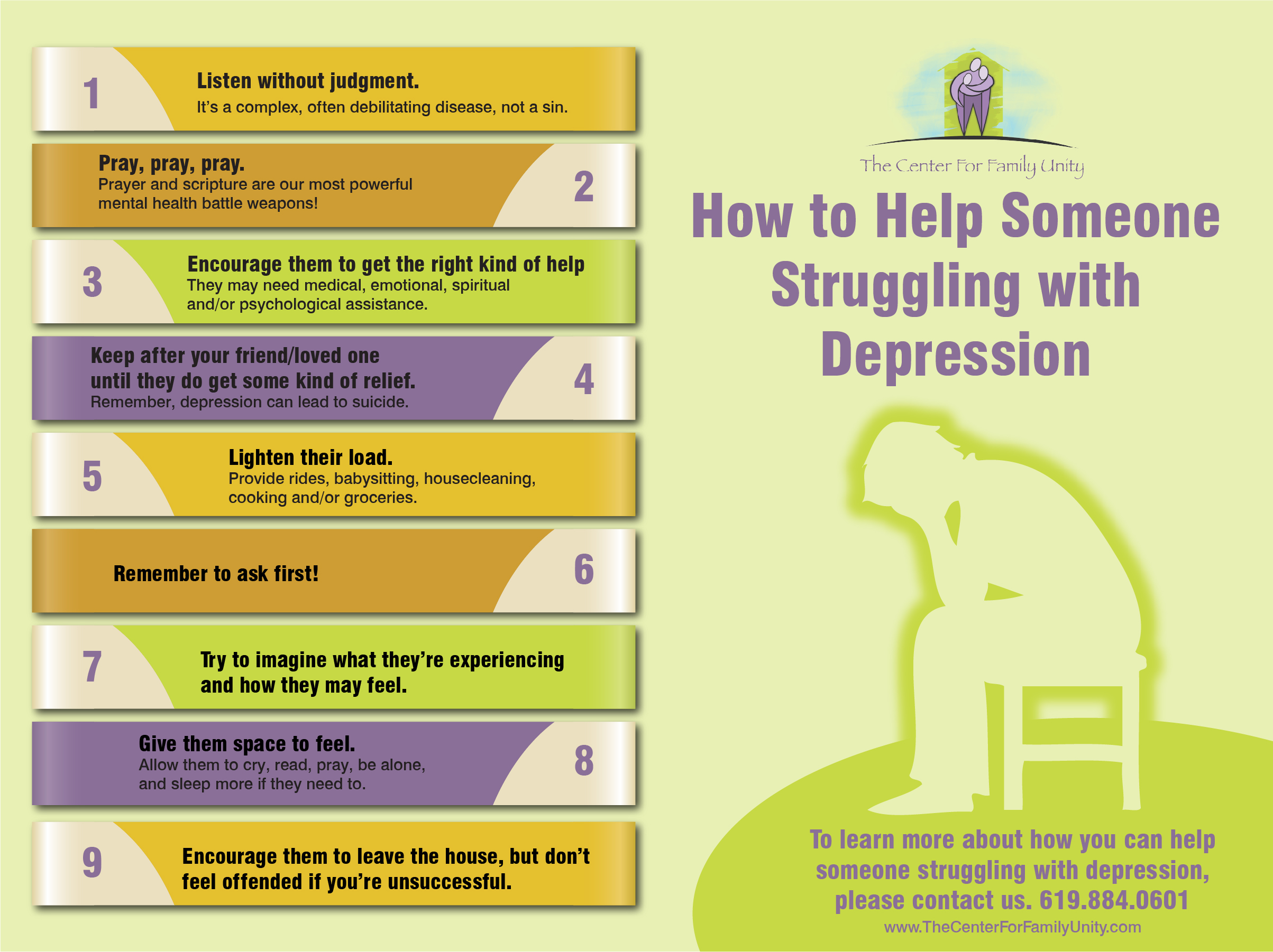 How To Help Someone Struggling With Depression The Center For Family 